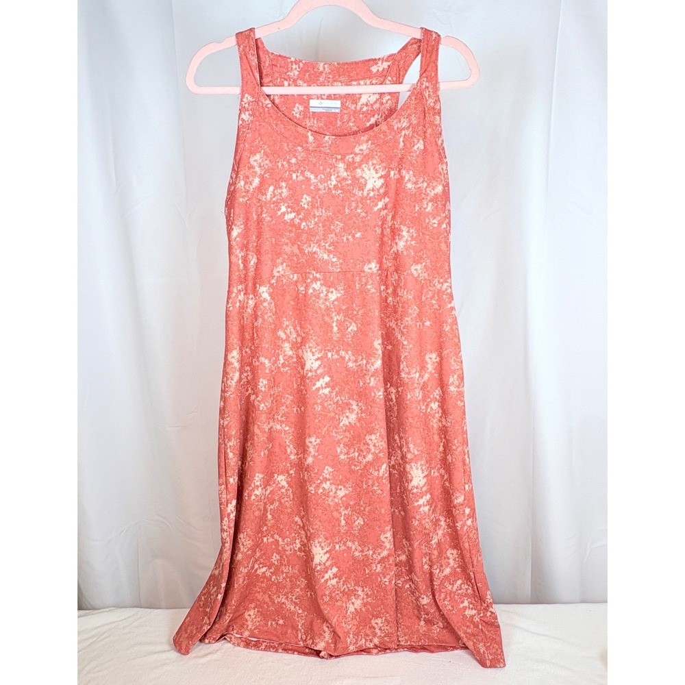 Columbia Sportswear Rust Active Dress XL Sleeveless Racerback Marbled Print
